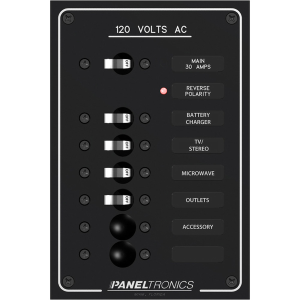 Paneltronics Standard Ac 6 Position Breaker Panel & Main 9982305B